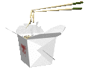 Chinese food box with noods